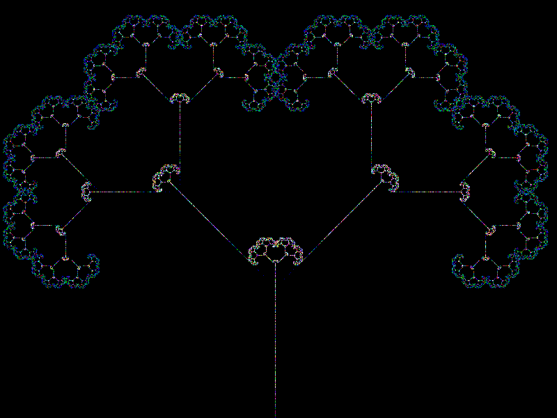 A fractal representation of nested networks.